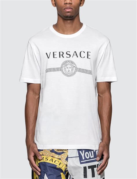 mens white versace shirt|Versace shirt price.